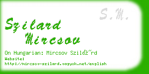 szilard mircsov business card